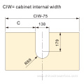 curved undersink connector drawer box cabinet system